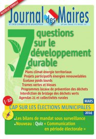 Sommaire Journal des maires de mai 2013
